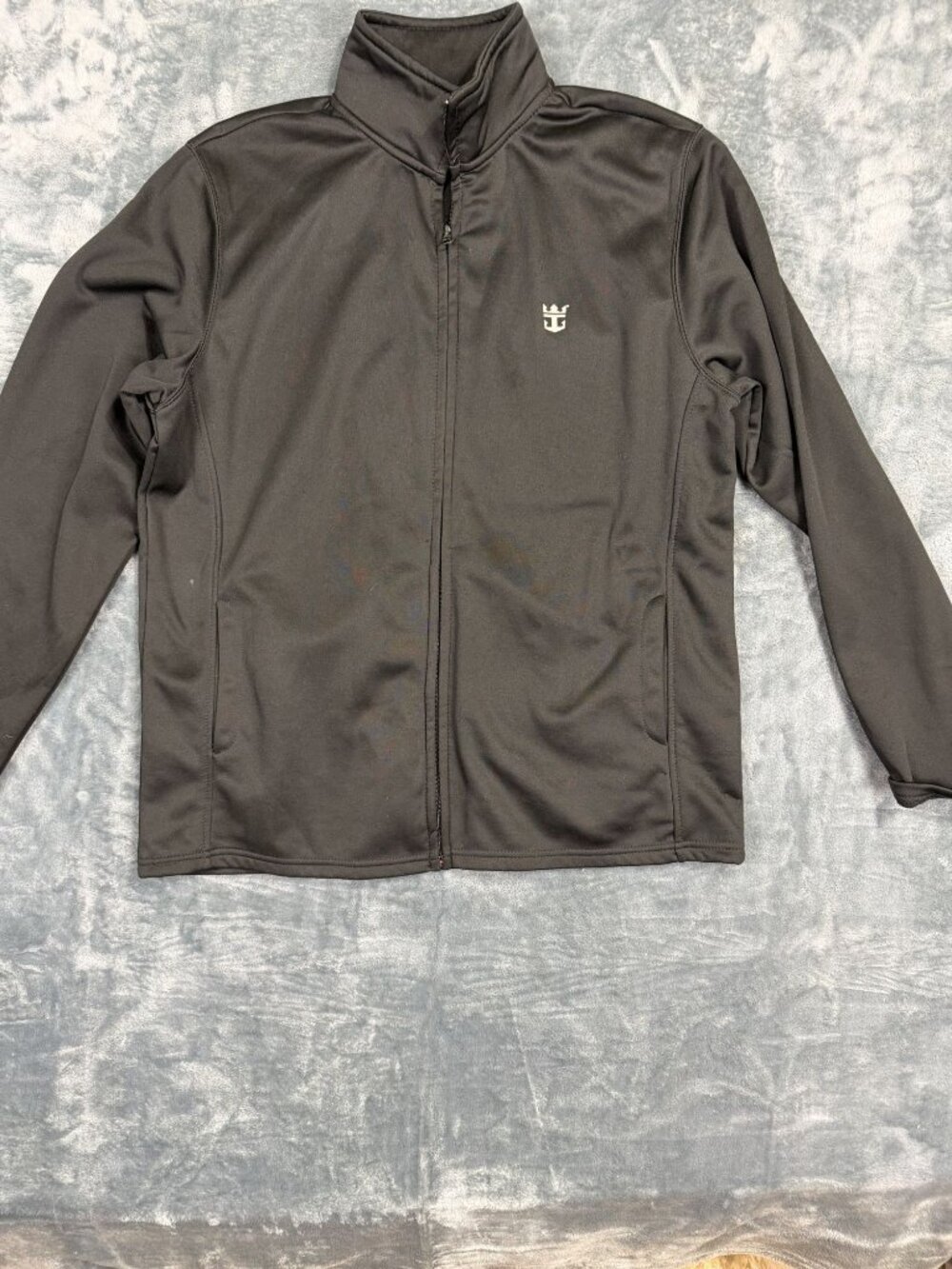 Royal Caribbean Black Full-Zip Jacket With Logo Embroidery Mens Size L
